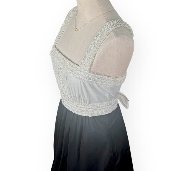 BCBGMAXAZRIA Maid Babydoll Y2K Mini Dress Ruffle Shirred Bubble Hem Coquette - Picture 4 of 12